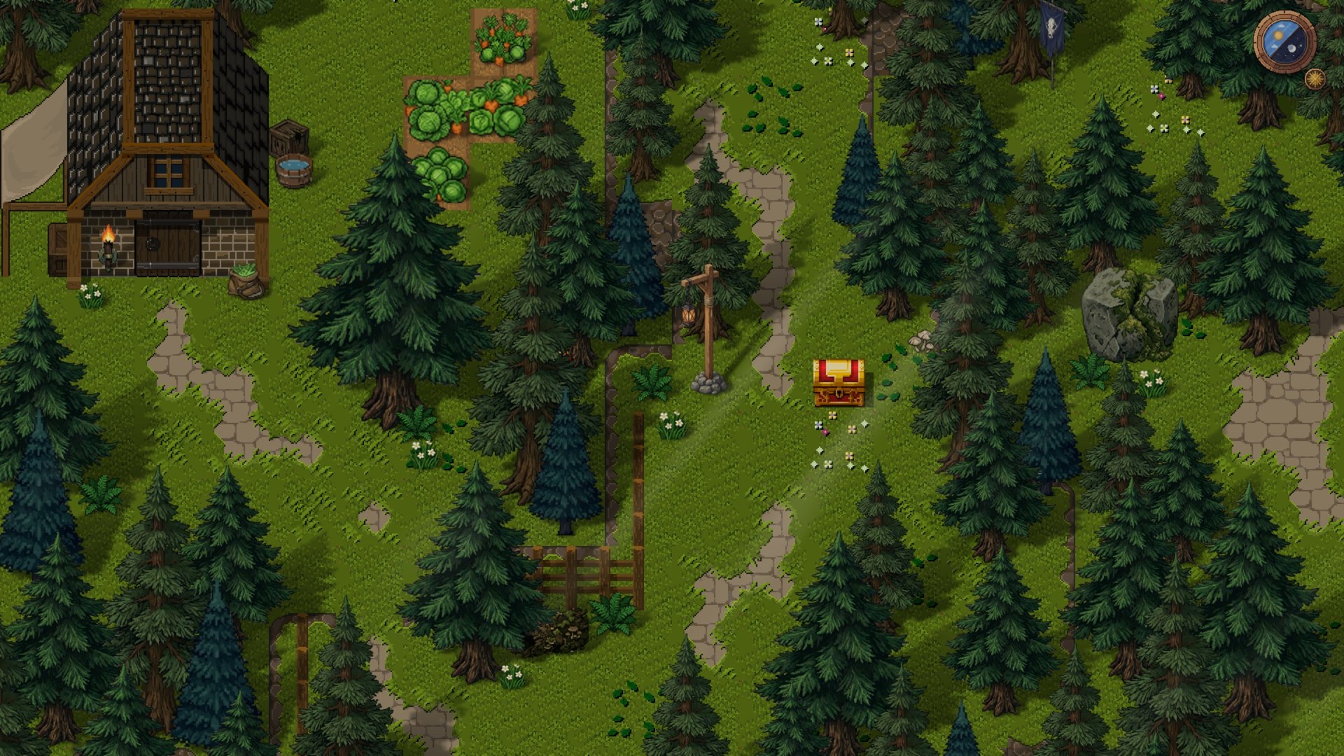 The Woods of Alyria, densely dressed with the new forest assets.